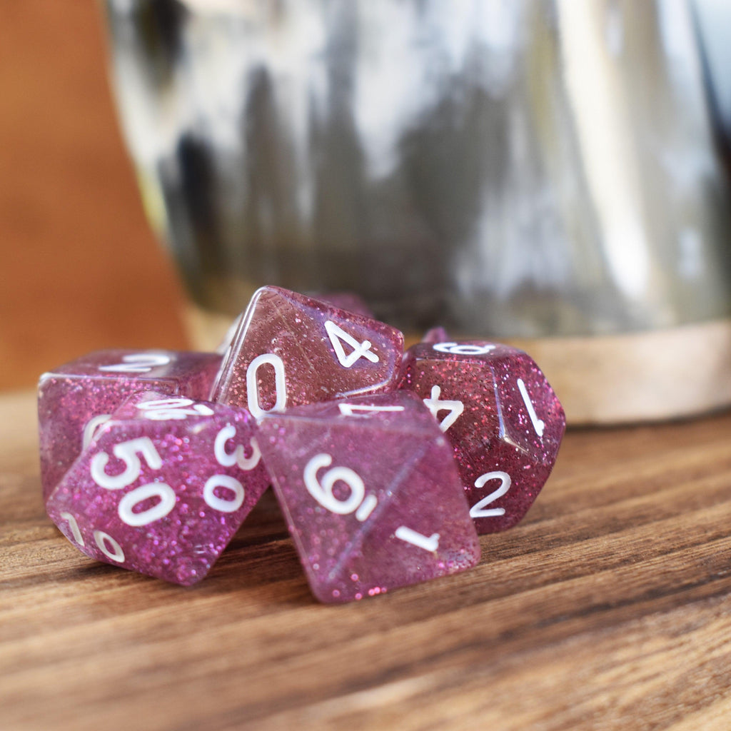 A set of acrylic dice