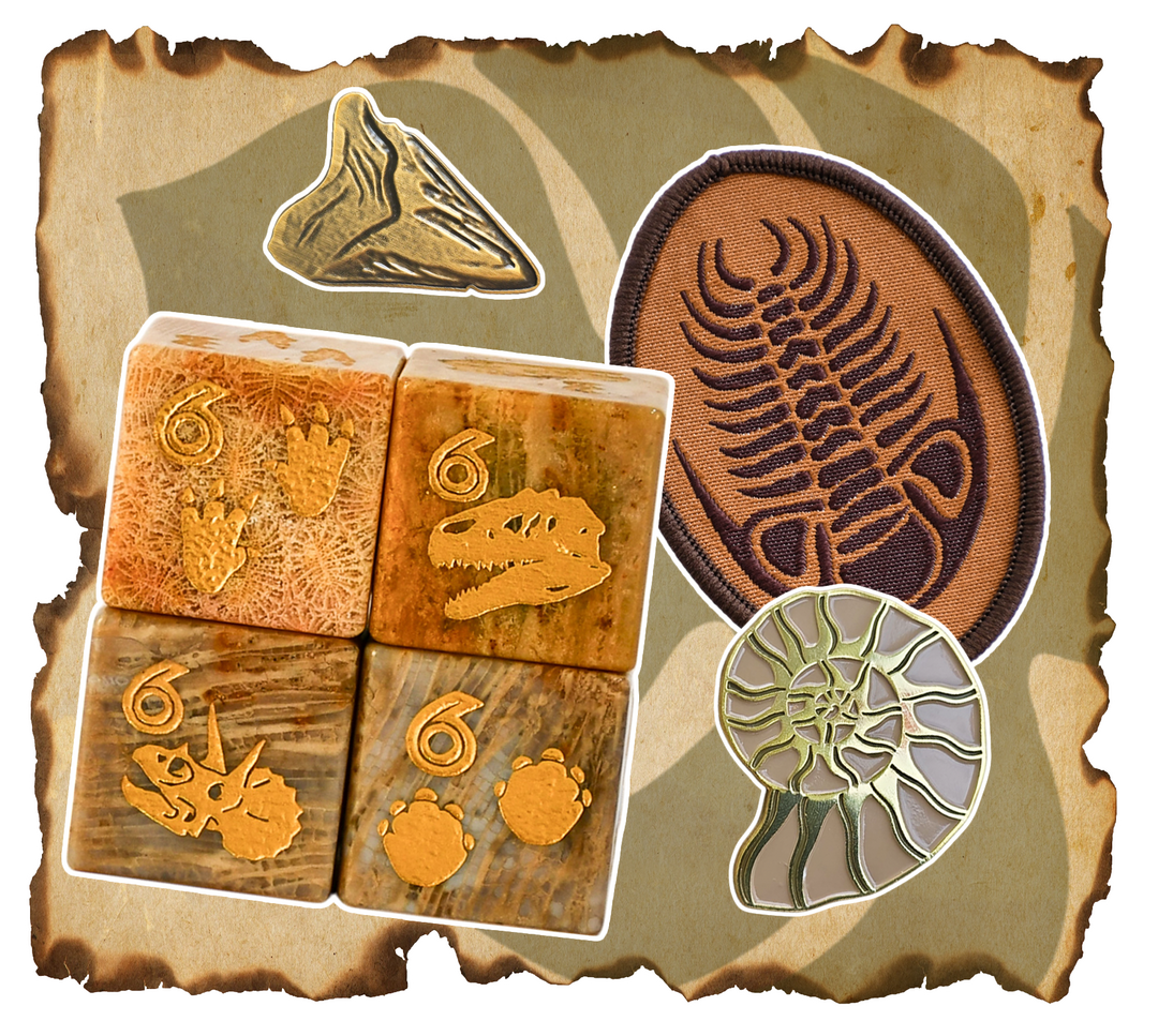 Unearth the Dino Dig Collection on Biome Dice Kickstarter