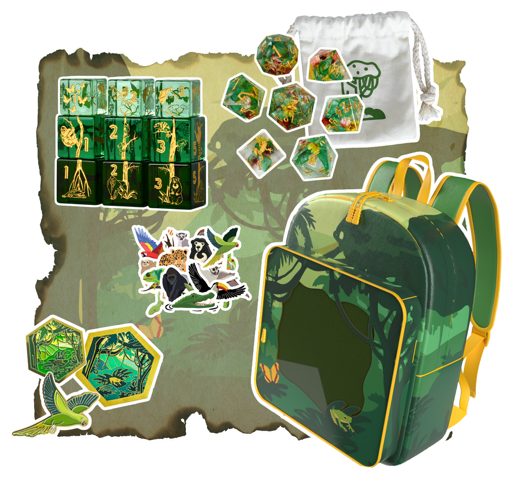 Explore the Rainforest Biome Collection on Biome Dice Kickstarter!