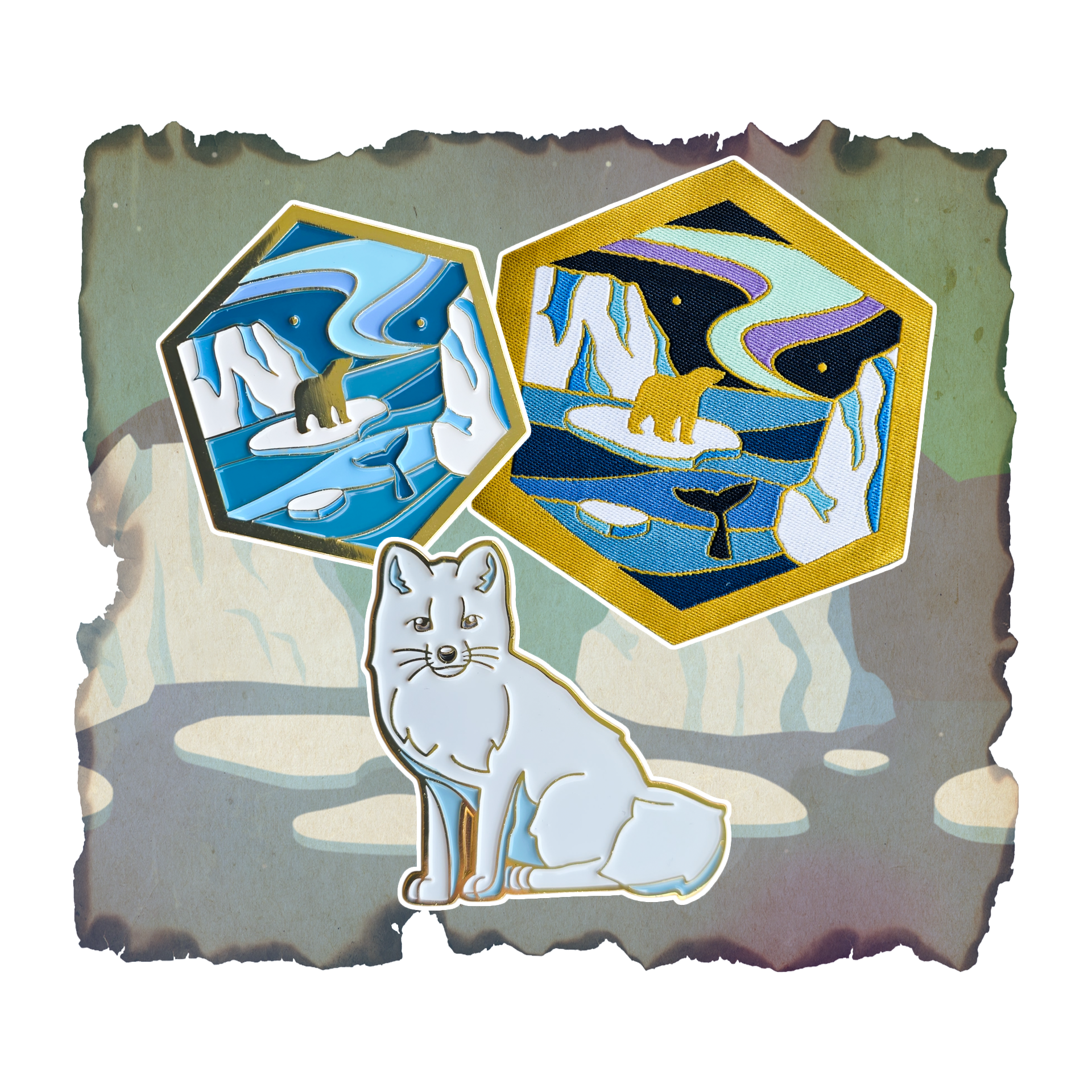 Biome Patch Tundra Biome Patch and Pin Set – Misty Mountain Gaming
