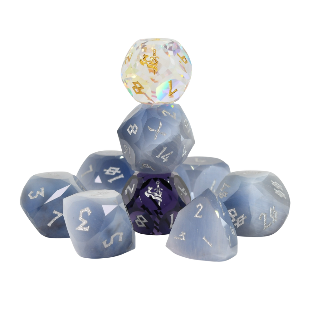 PRE-ORDER || Daggerheart Bone Domain Multifaceted Glass Dice Set
