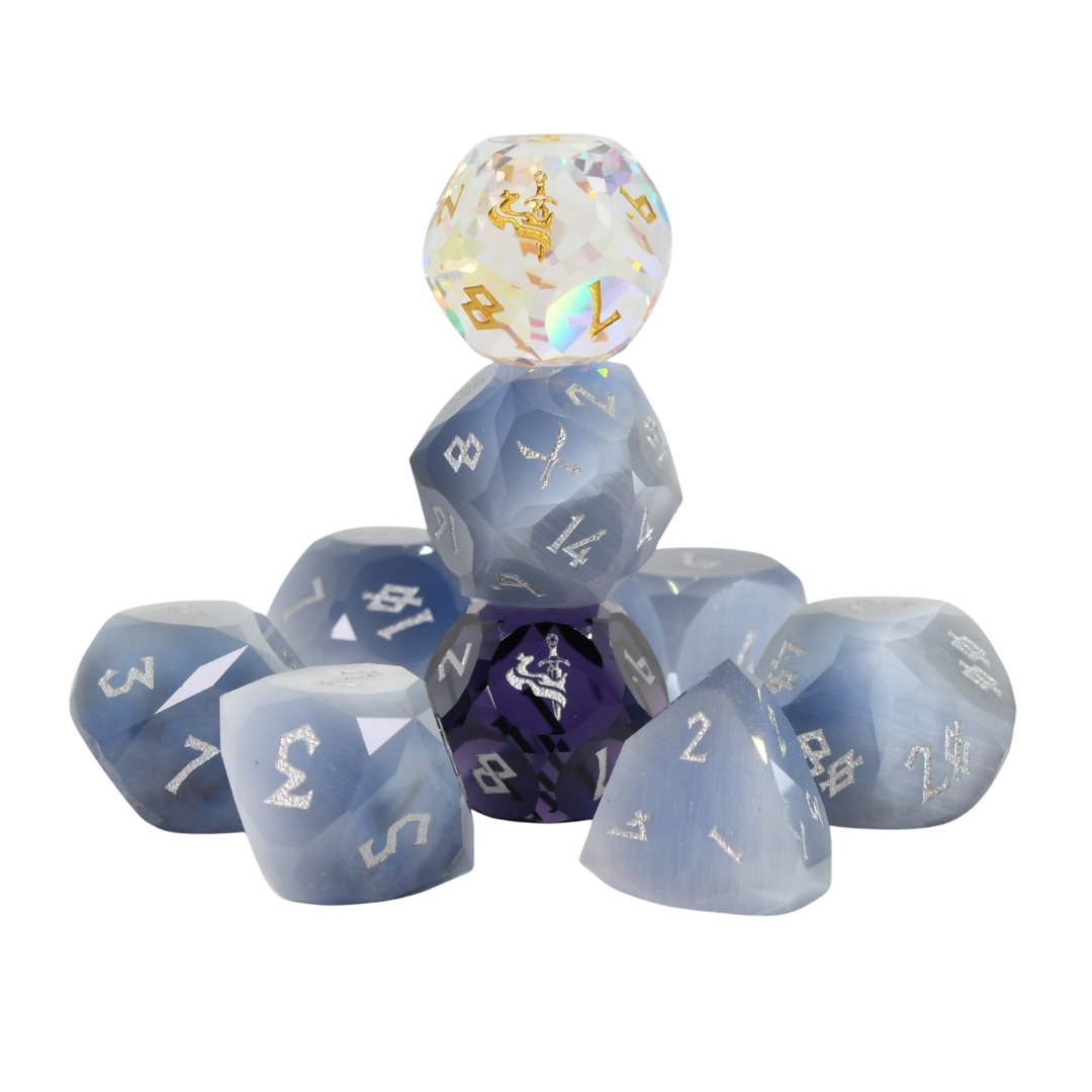 PRE-ORDER || Daggerheart Bone Domain Multifaceted Glass Dice Set