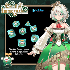 PRE-ORDER | Cecilia Immergreen Sharp-Edged Resin Dice Set | hololive English x MMG Exclusive