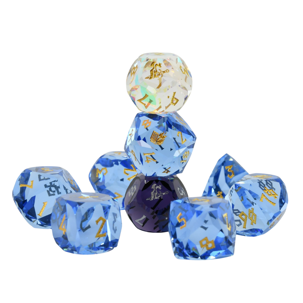 PRE-ORDER || Daggerheart Codex Domain Multifaceted Glass Dice Set