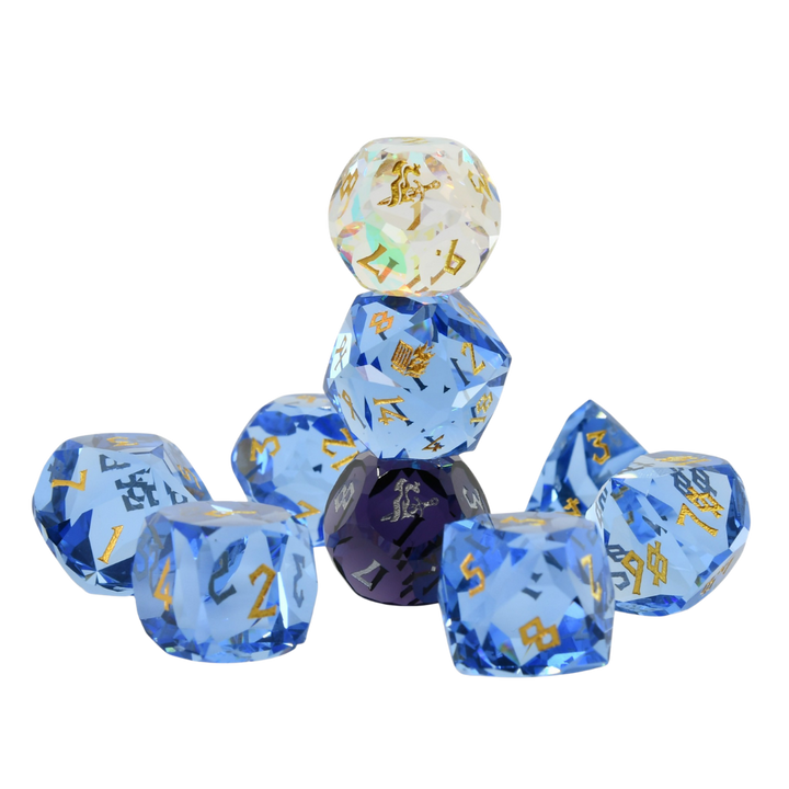 PRE-ORDER || Daggerheart Codex Domain Multifaceted Glass Dice Set
