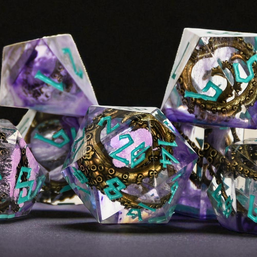 Pre-Order|| Deep Ones - Cthulhu Sharp-Edged Resin Dice Set