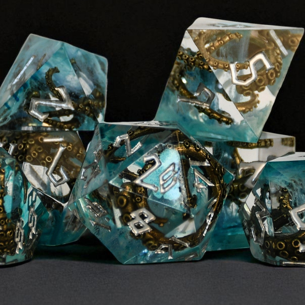 Pre-Order|| Innsmouth - Cthulhu Sharp-Edged Resin Dice Set