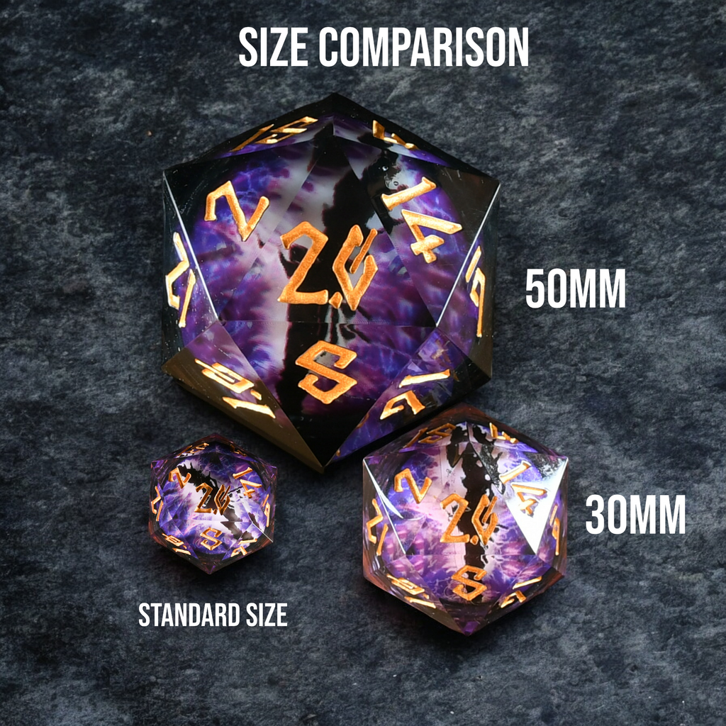 D20 Liquid Core Size Comparison