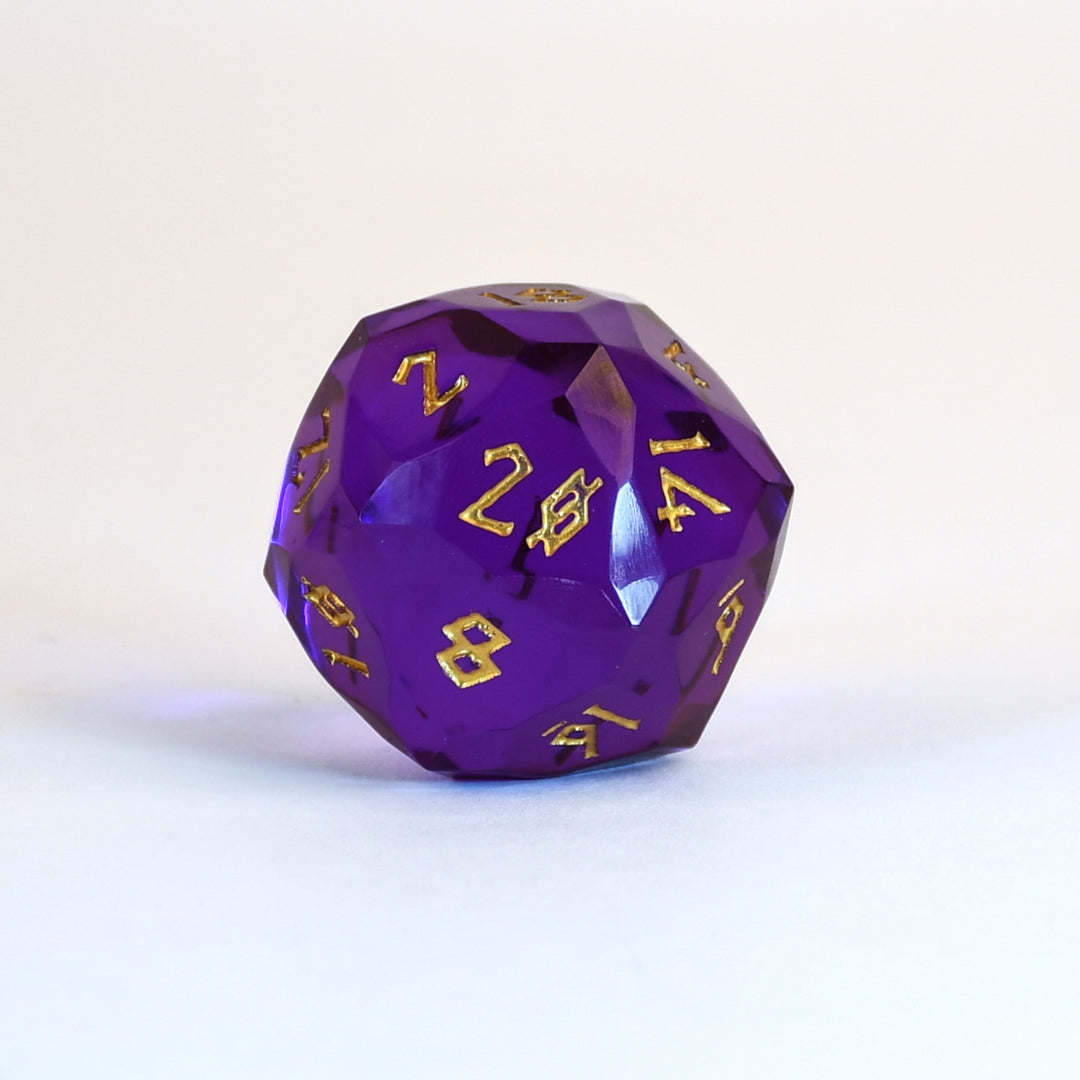 Purple Multifaceted 30mm Resin D20