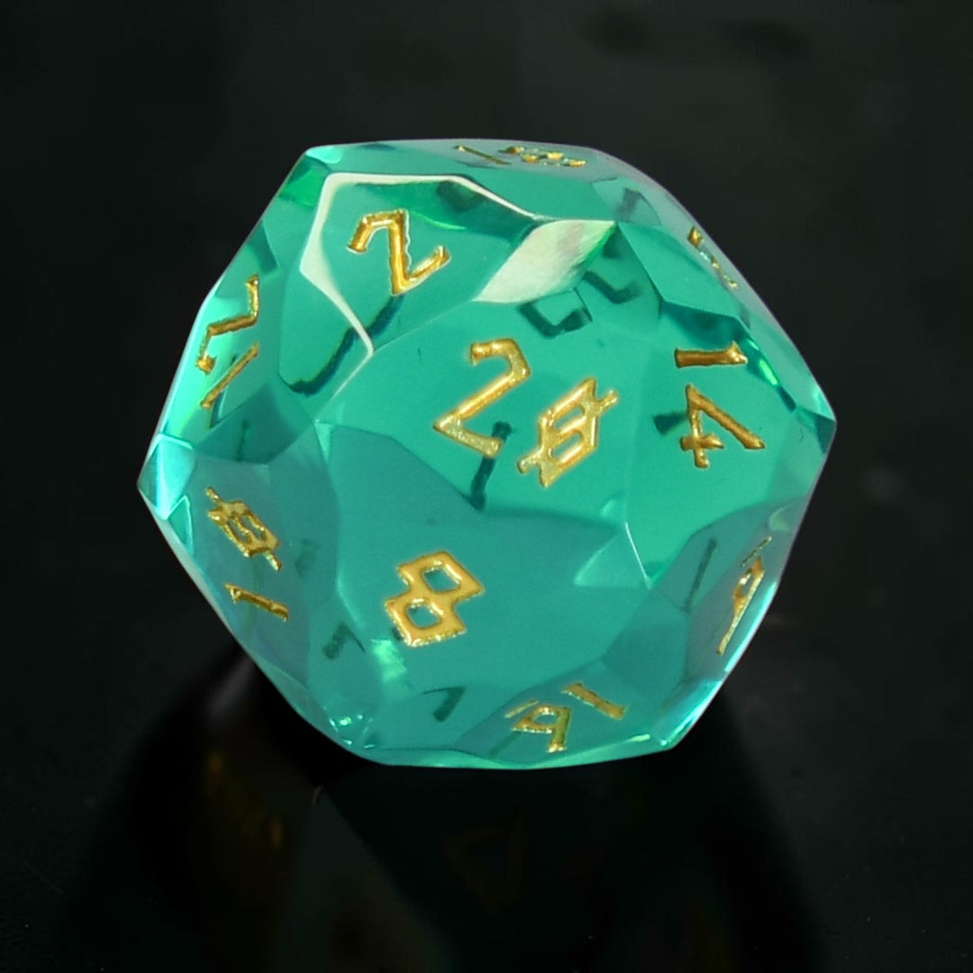 Teal Multifaceted 30mm Resin D20