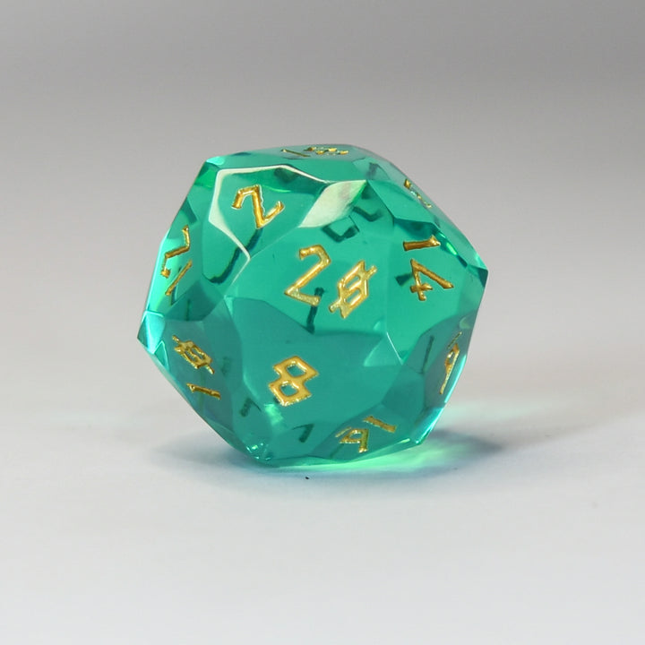 Teal Multifaceted 30mm Resin D20