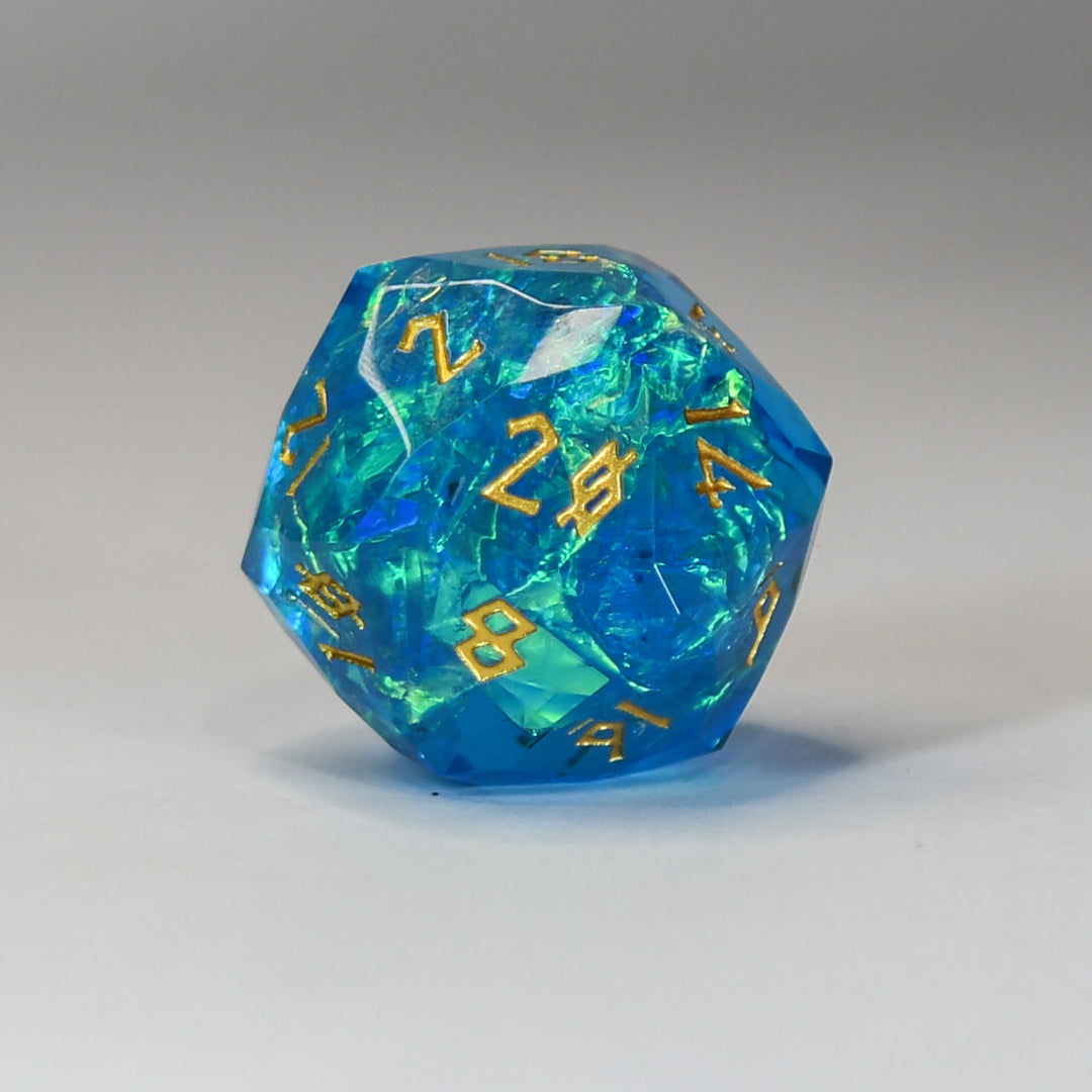 Wall of Ice Multifaceted 30mm Resin D20