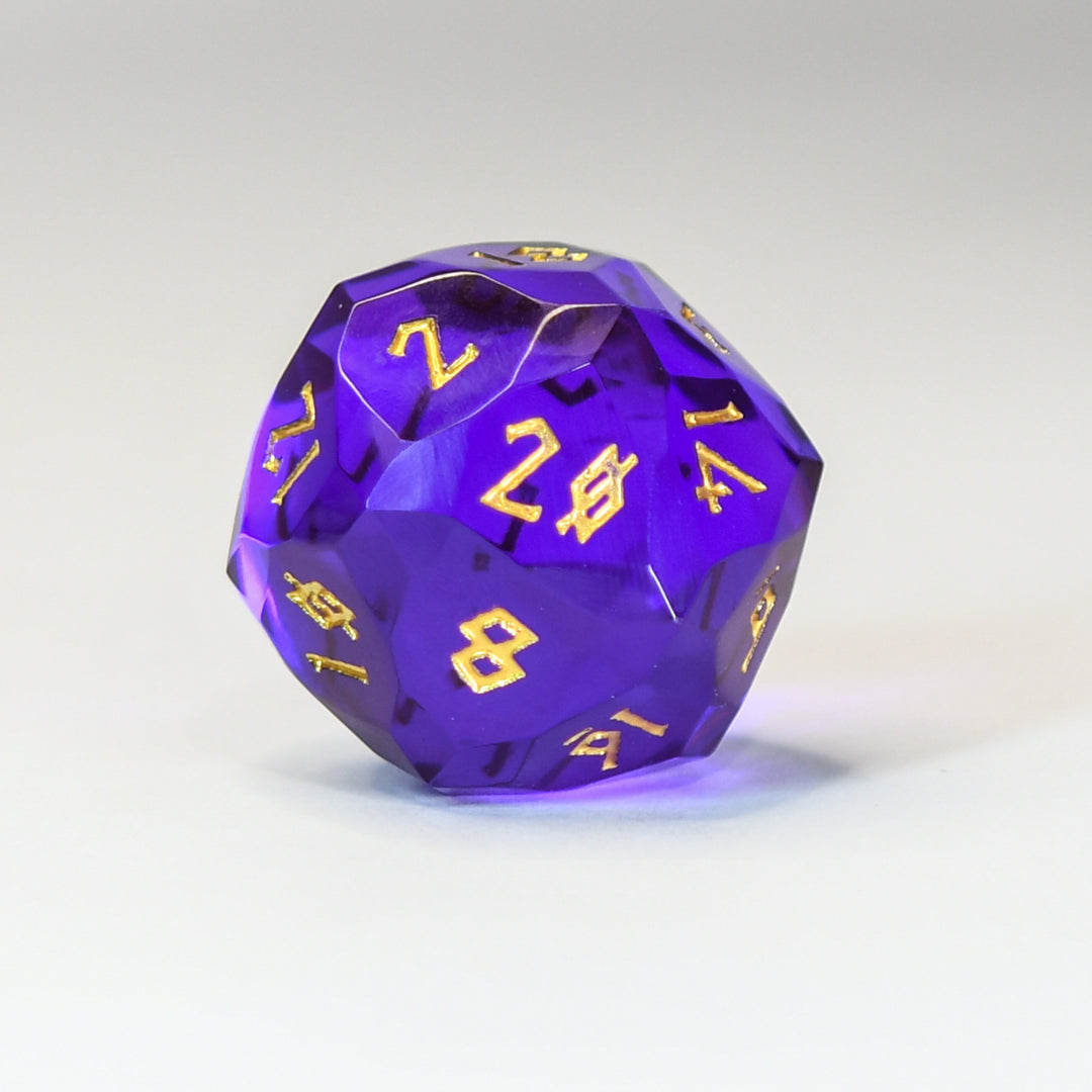 Purple Multifaceted 30mm Resin D20