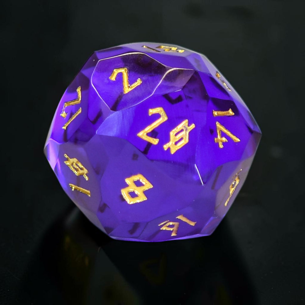 Purple Multifaceted 30mm Resin D20
