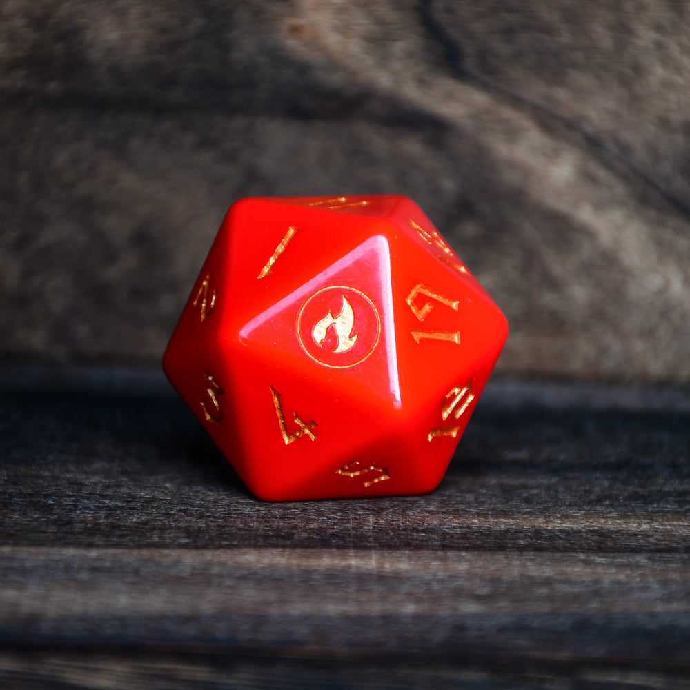 Mountain Mana Spindown Acrylic D20