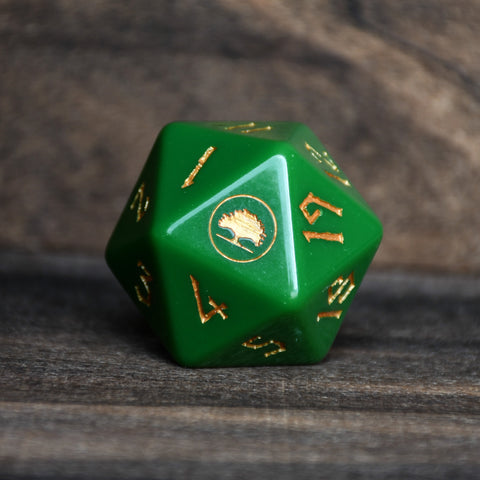 Forest Mana Spindown Acrylic D20