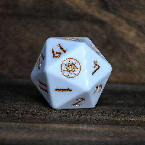 Plains Mana Spindown Acrylic D20