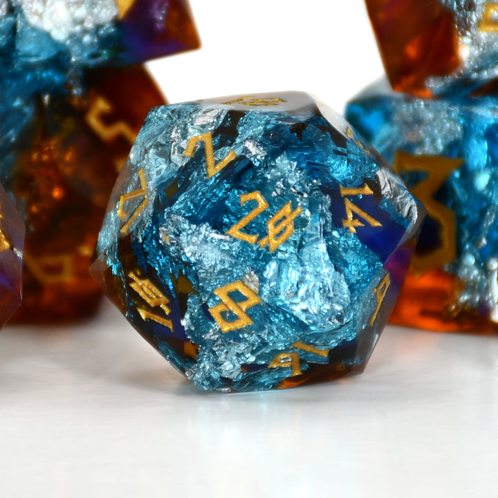 Frostfire Multifaceted Resin Dice Set