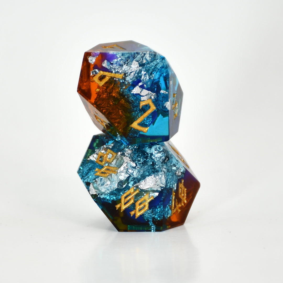Frostfire Multifaceted Resin Dice Set
