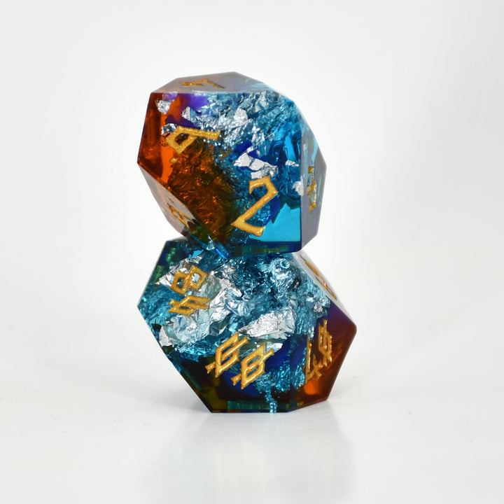 Frostfire Multifaceted Resin Dice Set