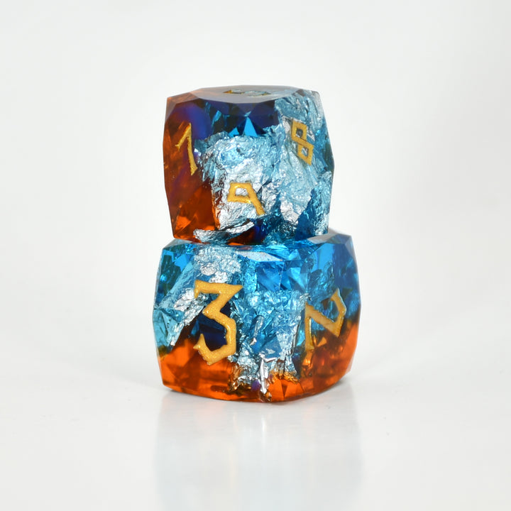 Frostfire Multifaceted Resin Dice Set