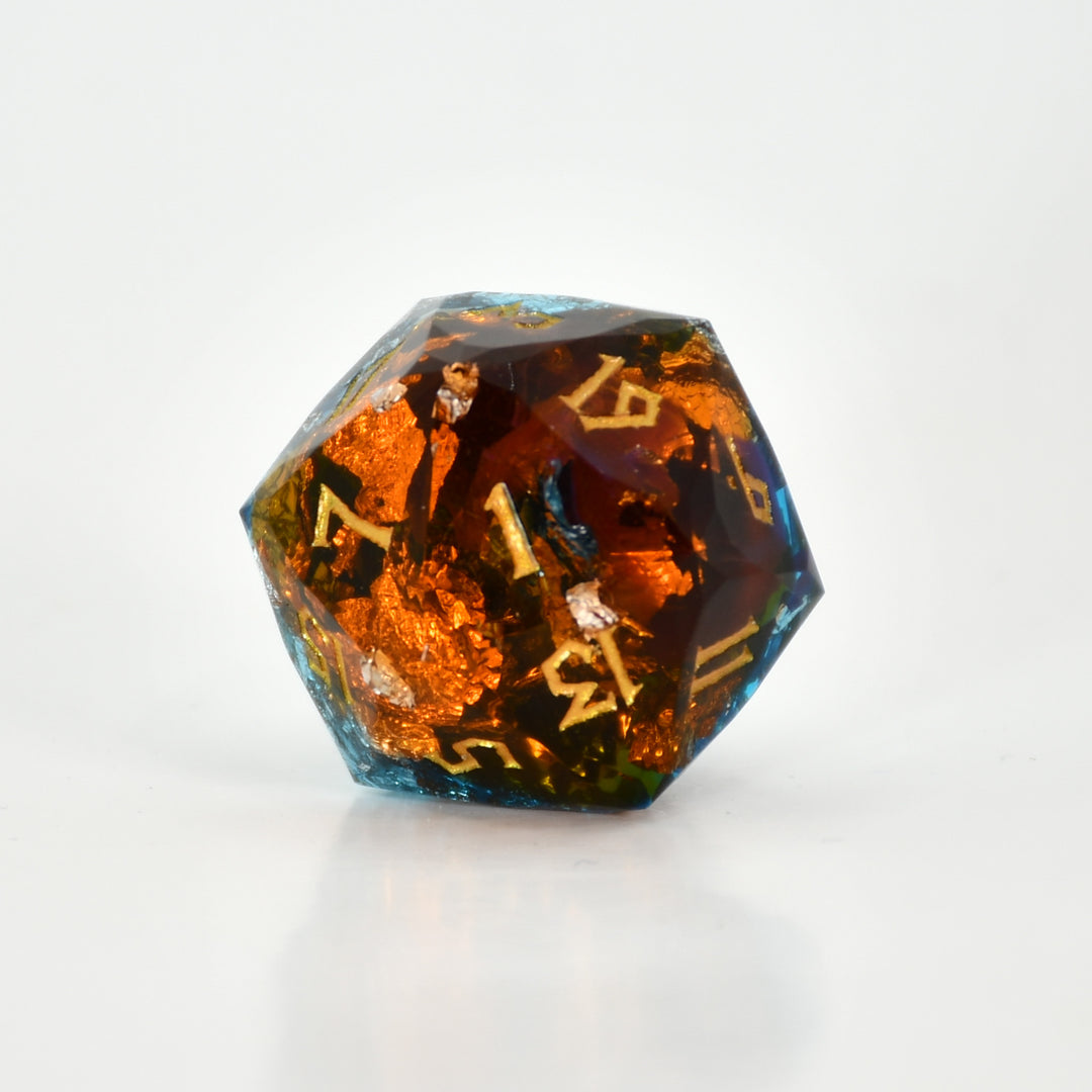 Frostfire Multifaceted Resin Dice Set