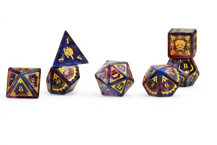 PRE-ORDER | Crimzon Ruze Glass Dice Set | HOLOSTARS English x MMG Exclusive