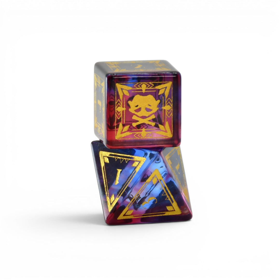 PRE-ORDER | Crimzon Ruze Glass Dice Set | HOLOSTARS English x MMG Exclusive