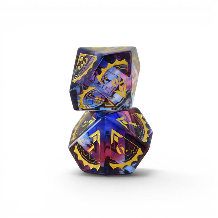 PRE-ORDER | Crimzon Ruze Glass Dice Set | HOLOSTARS English x MMG Exclusive