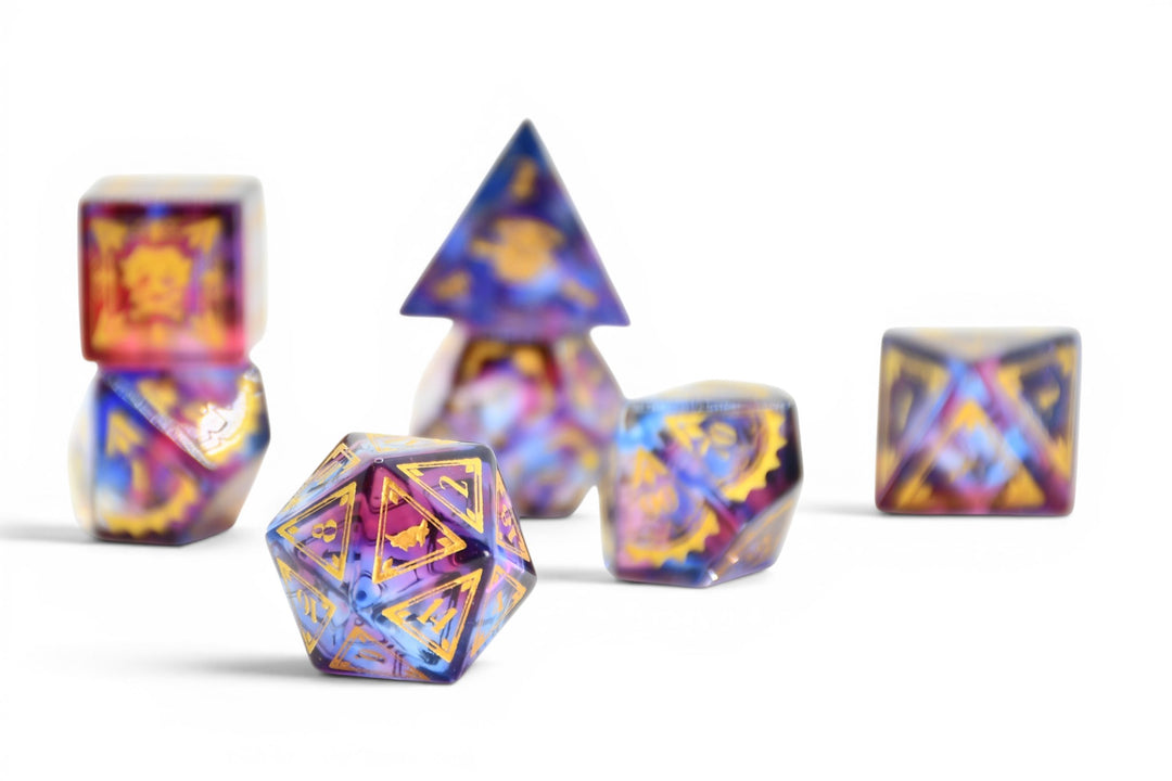 PRE-ORDER | Crimzon Ruze Glass Dice Set | HOLOSTARS English x MMG Exclusive