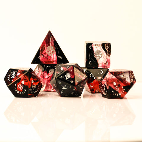 Moonchild Blood Glass Dice Set