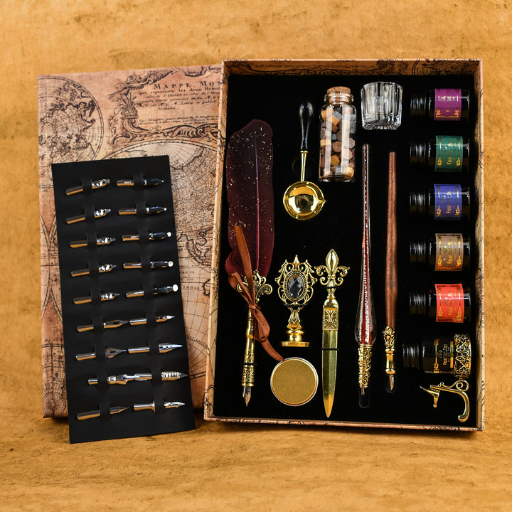 Vintage Calligraphy Set -Red