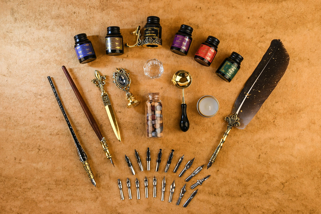 Vintage Calligraphy Set -Grey