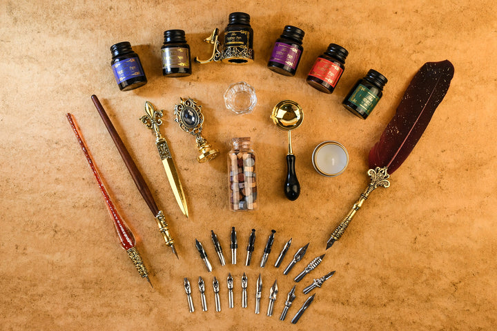 Vintage Calligraphy Set -Red