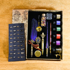 Vintage Calligraphy Set - Blue