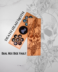 Death Head Moth | Engraved Dual Hex Dice Vault