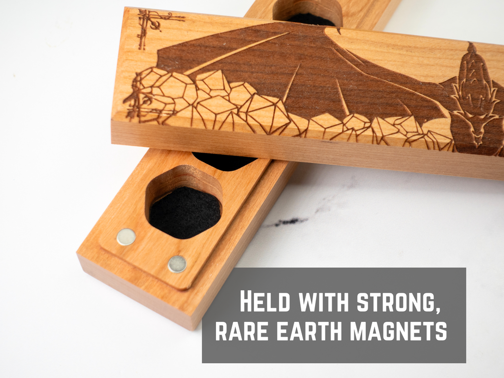 wood dice vault for tabletop gaming