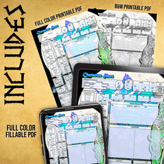 Fear the Undead - D&D Character Sheet Digital Bundle (PDF Download)
