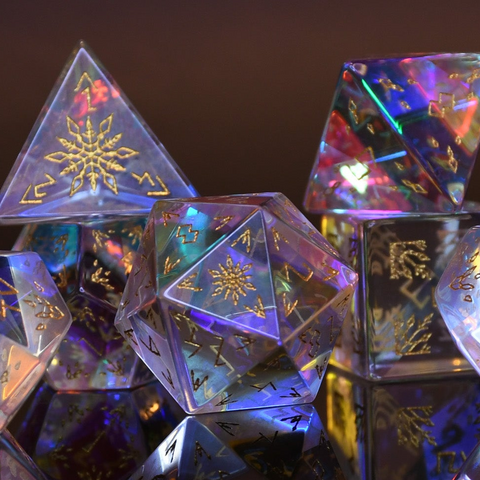 Frostbite Prism Glass Dice Set