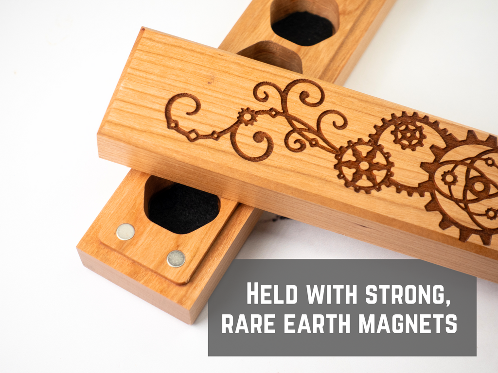 wooden dice vault for dnd dice storage