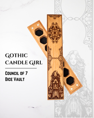 Gothic Candle Girl | Engraved Council of 7 Dice Vault