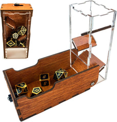 C4Labs Micro Travel Portable Dice Tower AND Dice Vault | Fits Standard Seven Set of Dice