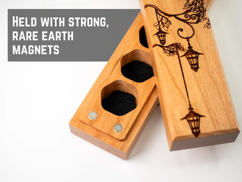 wood dice vault for tabletop gaming