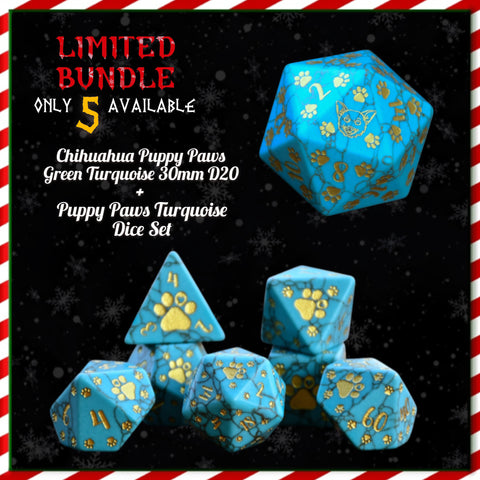 FLASH BUNDLE | Puppy Paws Turquoise Dice Bundle - Only 5 Available!