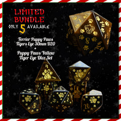 FLASH BUNDLE | Puppy Paws Tigers Eye Stone Dice Bundle - Only 5 Available!