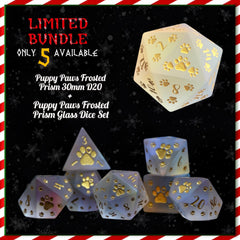 FLASH BUNDLE | Puppy Paws Frosted Prism Glass Dice Bundle - Only 5 Available!