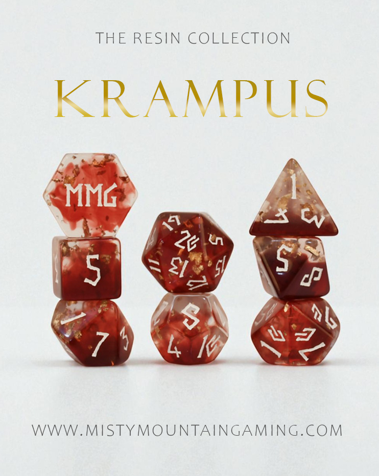 Krampus Resin Dice Set