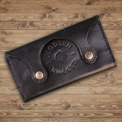 Twin Clasp Foldable Wallet- Black