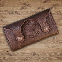 Twin Clasp Foldable Wallet- Brown