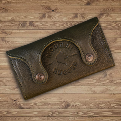 Twin Clasp Foldable Wallet- Olive
